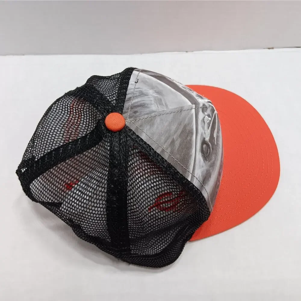 Salt Life Trucker Hat Mens OSFM Orange Shark Graphic‎ Snapback Mesh Flat Bill 03